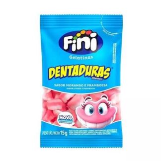 Bala Fini Gelatina Dentaduras Embalagem 15g